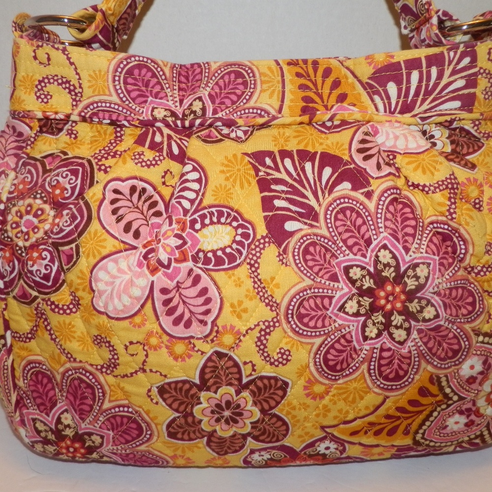 Vera Bradley Flowered Fabric Hobo Bag - Picture 2 of 8
